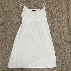 Brandy Melville White Sleeveless Dress